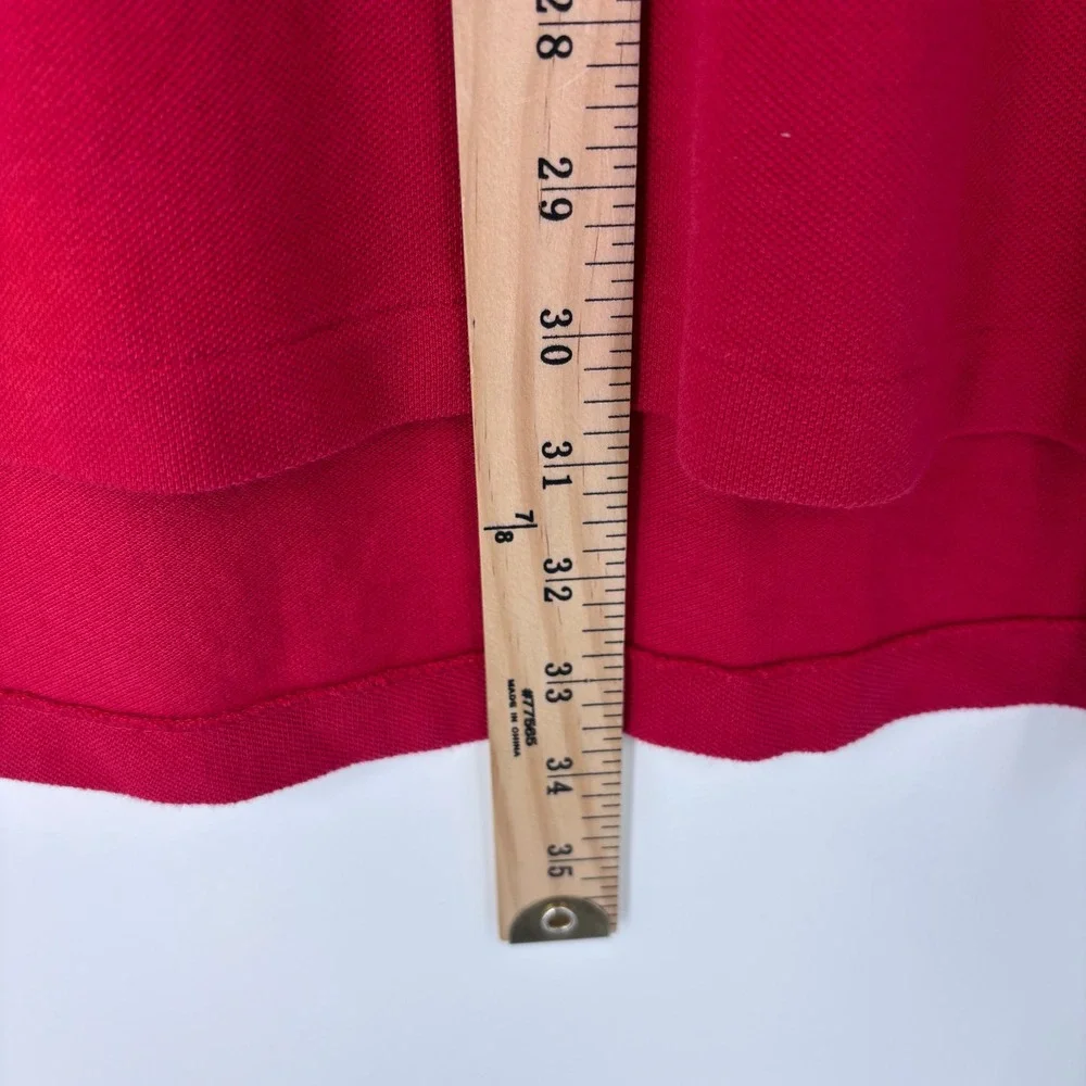 Polo Ralph Lauren Classic Fit Cotton Pique Shirt Mens XL Red Short Sleeve Pony
